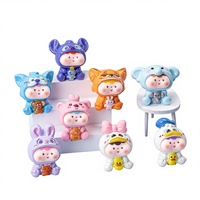Figurines d'animaux personnalisées en gros, mini-jouets en résine pour sacs surprises, pour la fabrication de porte-clés DIY et la décoration de bureau (cadeau)