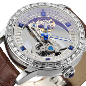 Reloj Mecánico de Acero Inoxidable con Diseño de Esqueleto para Hombre - Product Image 5