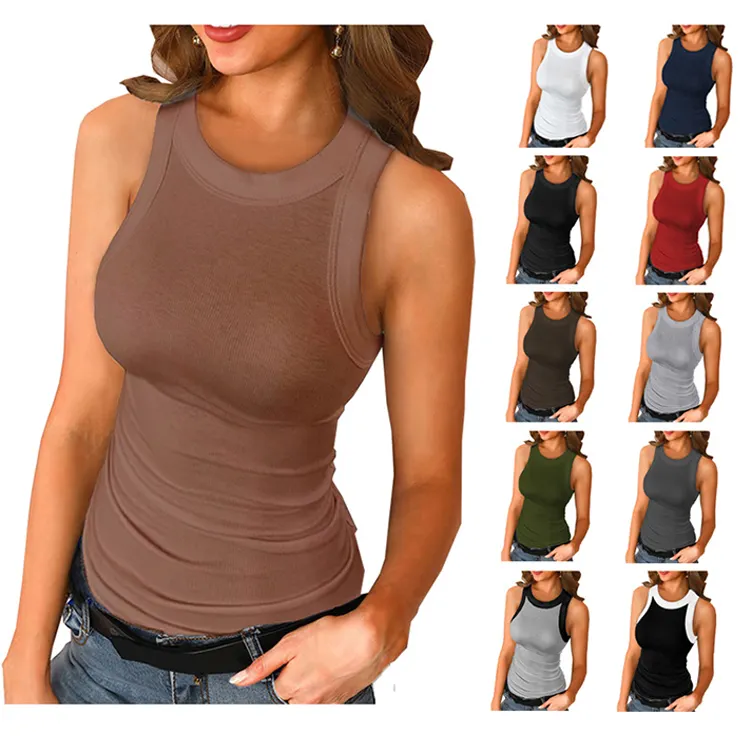 Latest Design Recommended Products Women Tank Top Camisole Sleeveless Sexy Ladies Vest Crop Top