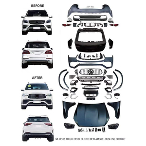 Kit de Carrocería para Mercedes-Benz <span class=keywords><strong>ML</strong></span> W166 a GLE W167 Modelo <span class=keywords><strong>AMG</strong></span> <span class=keywords><strong>63</strong></span>, Incluye Parachoques, Parrilla, Capó, Guardabarros y Faros Delanteros - Product Image 1