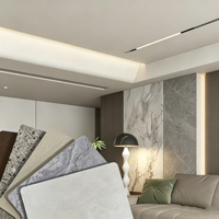 Panneau mural en PVC imperméable de 5/8 mm, panneaux en WPC à texture de pierre, panneaux en cristal de carbone à haute brillance, panneau décoratif pour la maison en bambou et charbon de bois