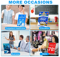 Lot de 12 supports de signalisation en acrylique transparent 4 x 6 pouces, présentoirs de prospectus, cadres pour affiches, adaptés aux bureaux, entreprises et magasins