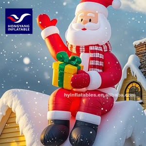 Tatil bahçesinde ekran için noel ağacı ve hediyeler ile açık şişme noel süslemeleri - Product Image 3