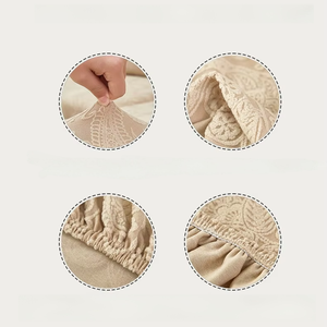 Funda de Sofá de Terciopelo con Patrón Geométrico Jacquard 3D de la Serie <span class=keywords><strong>Gulo</strong></span>, Funda de Sofá Aterciopelada de Cobertura Total - Product Image 4