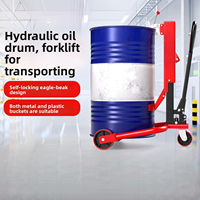 Nouveau chariot de manutention hydraulique manuel pour fûts d'huile, pour entrepôt et transport, à double usage (fer et plastique), rapide et pratique