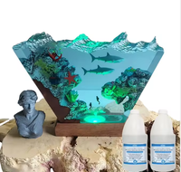 Résine époxy transparente double composant avec durcisseur pour moulage, revêtement, plateaux de table en résine, projets d'art, bijoux, moules DIY et créations artistiques