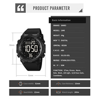 Reloj Deportivo Nuevo de 1845, Reloj de Pulsera para Hombre, a la Moda, Resistente al Agua, Reloj de Pulsera Dorado para Hombre, Digital, con Hora, Fecha, Alarma, Relojes Skmei Factor