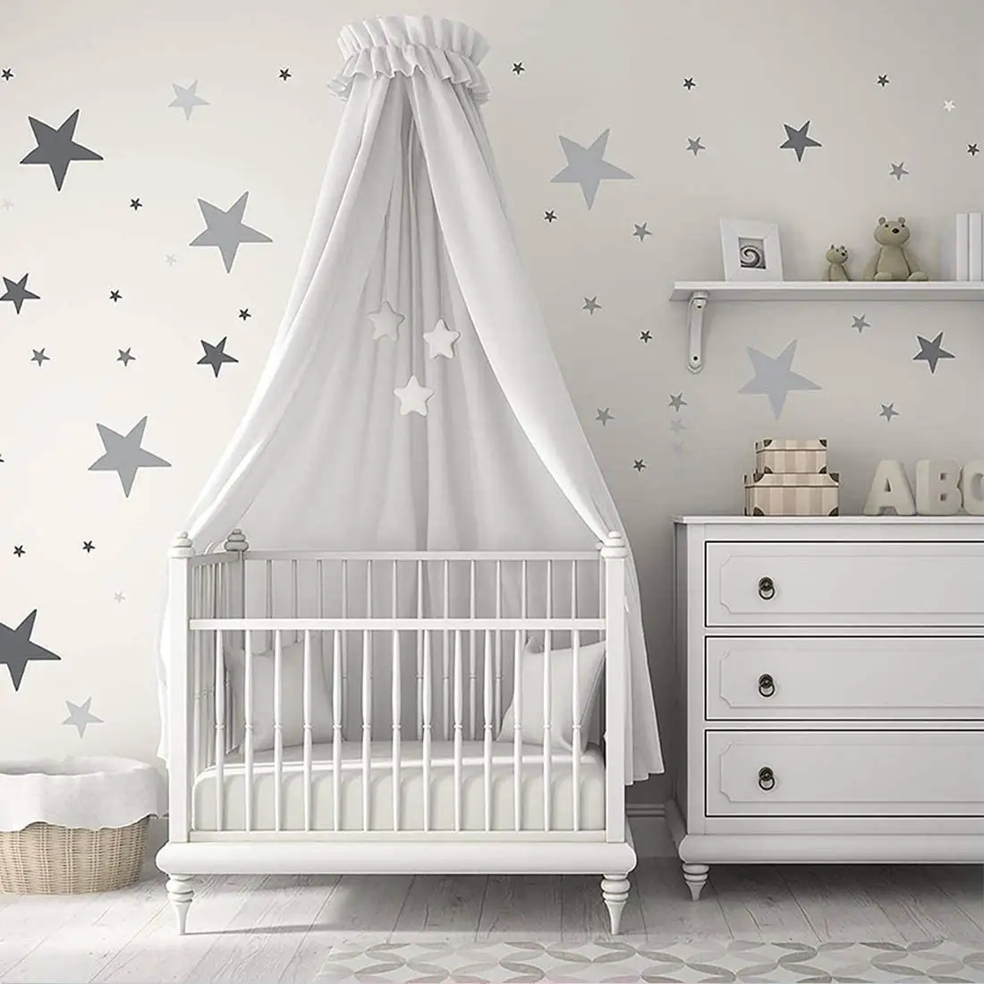 124 Pieces Sticker Set Colours Baby Starry Sky Sticker Wall Decoration for Bedroom Wall Decal Sticker Set