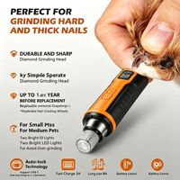 Cortauñas Eléctrico para Mascotas, 5 Velocidades, Ultra Silencioso, Recargable por USB-C, Bloqueo Automático, Luces LED, Diseño de Múltiples Cabezales, Puntas Intercambiables