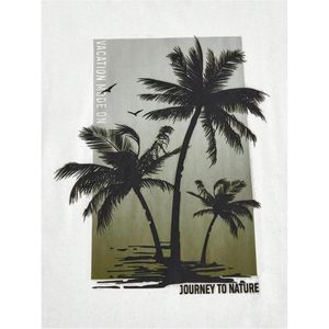 Conjunto de 2 piezas FOXA para hombre: camiseta con estampado tropical y pantalones cortos con cordón, talla grande, ropa de vacaciones, algodón transpirable - Product Image 6