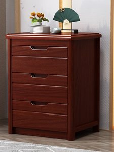 <span class=keywords><strong>Commode</strong></span> en bois massif à trois/quatre/cinq tiroirs ; Meuble de rangement minimaliste moderne pour chambre à coucher - Product Image 4