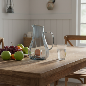 Prix <span class=keywords><strong>d</strong></span>'usine, pichet à <span class=keywords><strong>eau</strong></span> en verre borosilicate soufflé à la main de 1,2 L pour la maison, pichet en verre de 1,3 L - Product Image 1