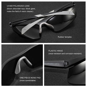 Gafas de sol deportivas Conchen P509 polarizadas UV400 con montura negra y lentes TAC para pesca, ciclismo y actividades al aire libre - Product Image 2