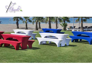 Couverture de banc <span class=keywords><strong>extensible</strong></span> en spandex <span class=keywords><strong>blanc</strong></span> ensembles de meubles de jardin pour <span class=keywords><strong>table</strong></span> à bière rectangle et banc en Allemagne - Product Image 2