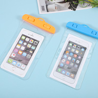 Échantillon gratuit Sac de téléphone étanche en PVC transparent sur mesure pour la natation