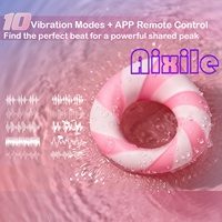 APP-gesteuerter Vibrations-Penisring mit Erektionsstimulator aus Flüssigsilikon, Weicher Penisring-Vibrator für Paare, Männliches Erwachsenen-Sexspielzeug