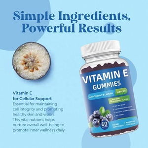 Caramelle Gommose alla Vitamina E 60 pezzi - 1000mg di Vitamina E, Gusto Mirtillo, Antiossidante e Supporto Immunitario - Product Image 2