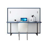 Kit de quincaillerie pour lit Murphy horizontal gain de place, mécanisme combiné robuste et escamotable pour lit et bureau dissimulé, idéal pour la maison et les lofts