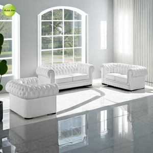ReddeBoo muebles antiguos de madera maciza real Europea 1 + 2 + 3 sofá clásico para sala de estar Retro Chesterfield seccional 821 - Product Image 3