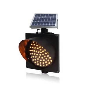 200/300/400mm batterie au lithium à énergie solaire jaune/rouge/bleu/vert stroboscope trafic clignotant LED voyant d'avertissement - Product Image 2