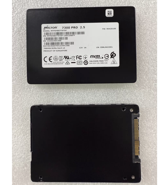 Brand Original for Micron 7300 7300PRO 3.84T 7.68T 15.36T U.2 NVME SSD Hard Drives