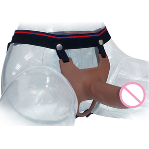 Dildo vestível para casais, venda direta de fábrica, pênis de silicone, com cinto, coleira ajustável, para mulheres, brinquedo sexual - Product Image 6