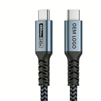 Câble Type C 100 Watt USB C vers USB C, charge rapide 240W 5A PD 3.1, 1m 2m 3m, chargeur personnalisé Type-C USB-C, nouvelle arrivée