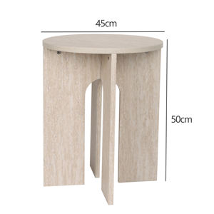 Mesa de Centro Redonda Moderna para Sala de Estar Pequeña con Almacenamiento, Tablero de MDF, Fácil de Montar, <span class=keywords><strong>Mueble</strong></span> <span class=keywords><strong>Auxiliar</strong></span> para el Hogar - Product Image 3