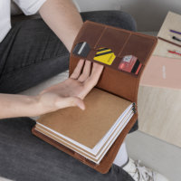 Journal personnalisé rechargeable en cuir A5 avec reliure cousue, carnet de voyage