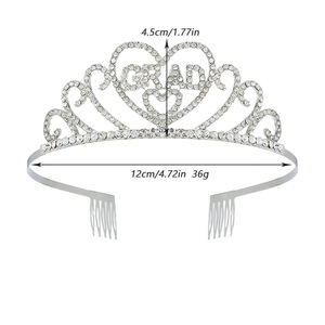 DAMAI 2026 Ensemble Couronne de Remise de Diplôme, Écharpe et Badge, Diadème de Remise de Diplôme et Écharpe de Remise de Diplôme, Badge Félicitations Diplômé, Décoration pour Fête de Remise de Diplôme - Product Image 3