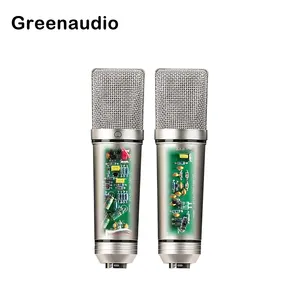 Interface audio de microphone à grand diaphragme GAM-V87F de 26mm pour l'enregistrement de kit de microphone à condensateur 48V Phantom XLR Microfones