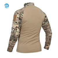 T-shirt à manches longues en tricot respirant, ignifuge, antistatique, durable, camouflage tactique, uniformes de grenouille pour hommes, polyester