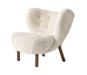 Style nordique Simple confortable maison Sherpa canapé chaise chaises longues Relax Accent chaise de loisirs