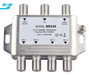 <span class=keywords><strong>Antenne</strong></span> <span class=keywords><strong>satellite</strong></span> TV Hejia, câble, séparateur multi-commutateur 3x4 - Product Image 3