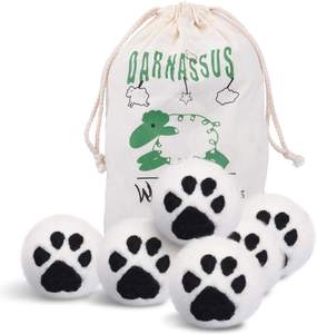 Paquete de 6 bolas de secadora de lana de lavandería orgánica para el hogar de 7cm reutilizables ecológicas personalizadas para lavadora, paquete de 6 bolas orgánicas - Product Image 1