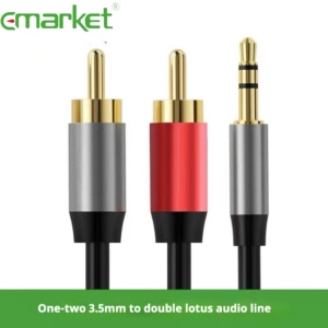 24K Gold Plated 3.5mm <b>Stereo</b> Audio <b>Cable</b> Pure Oxygen Free Copper Plug PVC Jacket Male to Male for Car 1m-15m - Product Image 2