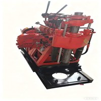 Foreuse rotative portable compacte pour puits d'eau, moteur diesel, boîte de vitesses de forage 200m pour mines et construction