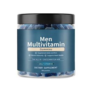 Integratore Multivitaminico OEM per Uomini Adulti, <span class=keywords><strong>Caramelle</strong></span> Gommose Halal Vegane a Basso Contenuto <span class=keywords><strong>di</strong></span> Zuccheri con Biotina e Acido Folico, Confezione da 60 - Product Image 1