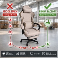 Chaise de jeu et de bureau ergonomique en cuir avec support lombaire inclinable, dossier haut et design pivotant pour usage professionnel et domestique