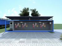 Cámara Frigorífica Solar Independiente de 40 pies con Compresor Daikin para Almacenamiento Comercial de Alimentos