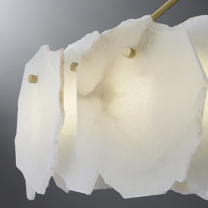 Meerosee sáng tạo LED Vòng đá cẩm thạch ánh sáng mặt dây chuyền hiện đại đá cẩm thạch ánh sáng đèn chùm đèn 400k6040 - Product Image 4