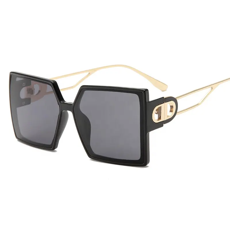Новинка 2020, модные европейские и американские Солнцезащитные очки, пара квадратных солнцезащитных очков D, двухцветные модельные солнцезащитные очки