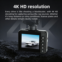Caméra embarquée double objectif HDR 4K avec écran IPS 2,0 pouces, prise en charge 512 Go, Wi-Fi/GPS, pour chauffeurs de VTC, garantie 1 an