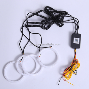 Phare de voiture coloré Oeil <span class=keywords><strong>d</strong></span>'<span class=keywords><strong>ange</strong></span> Lumière <span class=keywords><strong>d</strong></span>'ouverture spéciale Multi Color Angel Eye Light Cool Multi Mode Conversion APP Control - Product Image 3