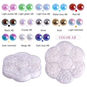 Perles en résine AB mélangées pour ongles, 2-10 mm, perles plates colorées, tailles assorties pour la décoration d'ongles DIY - Product Image 5