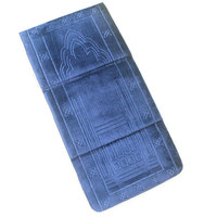 Verdickte Flanell-Gebetsmatte mit Kleiner Rückenlehne, Gepolstert, Faltbar, Rutschfest, Jacquard, Moderne Arabische Muslimische Islamische Gebetsmatte