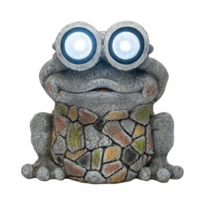Statua decorativa a forma di rana con occhiali solari per decorazioni da giardino, figurina per l'accentuazione del portico anteriore, del patio e del cortile. - Product Image 2