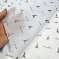 Vente flash - Papier de soie personnalisé avec logo imprimé, blanc semi-transparent, pour l'emballage de vêtements, de chaussures et de cadeaux