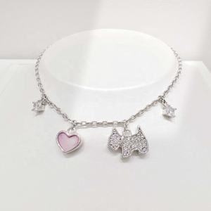 Pulseras de plata 925 al por mayor con diseño de estrella y trébol, lazo bonito, cadena de mano delicada chapada en oro, moda para mujer, macramé - Product Image 3