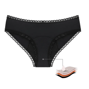 4 Schichten Baumwolle Menstruation höschen Atmungsaktive Absorption Großhandel Zeitraum Unterwäsche Physio logische Höschen Baumwolle für Frauen - Product Image 3